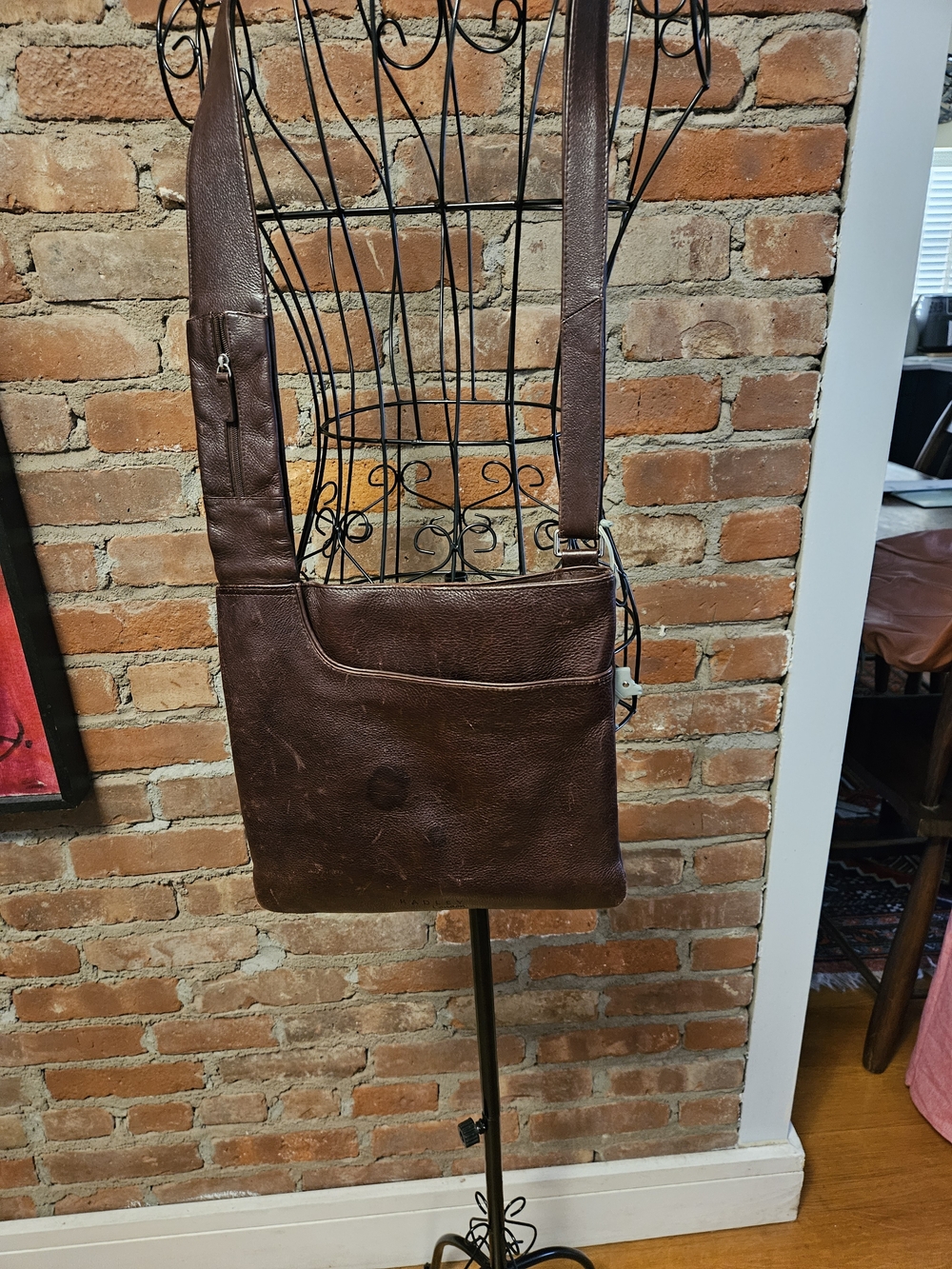 RADLEY LONDON Dark Brown Leather Crossbody Bag